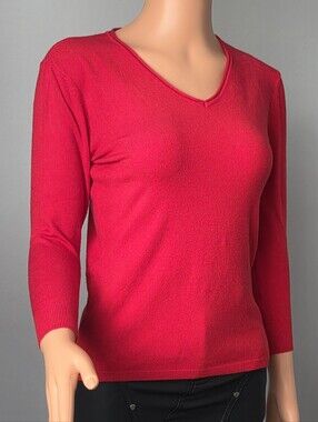 Red V-Neck Sweater